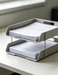 Dual Layer Office File Tray Organizer