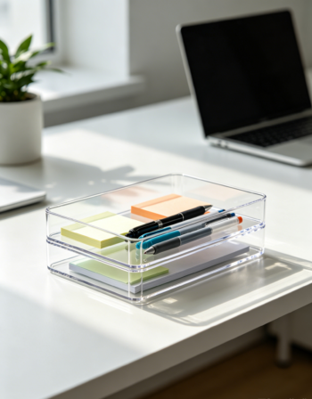 Stackable Acrylic File Tray Set