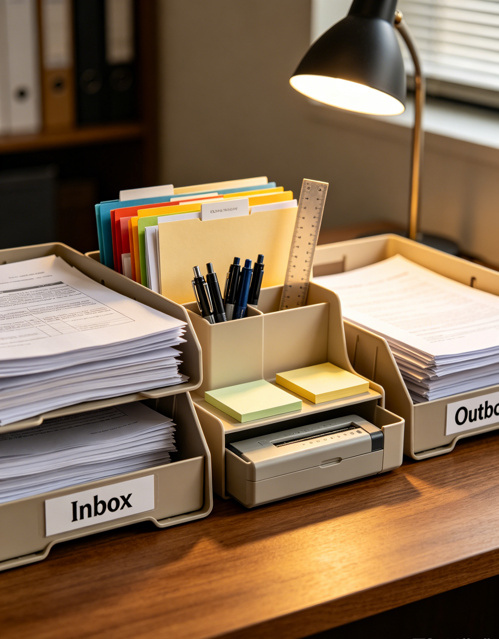 Office Inbox Outbox Tray Organizer