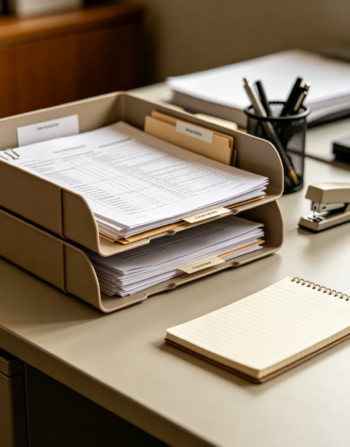Large Desktop Sorting Tray System