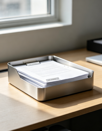 Slim Metal Desk File Organizer