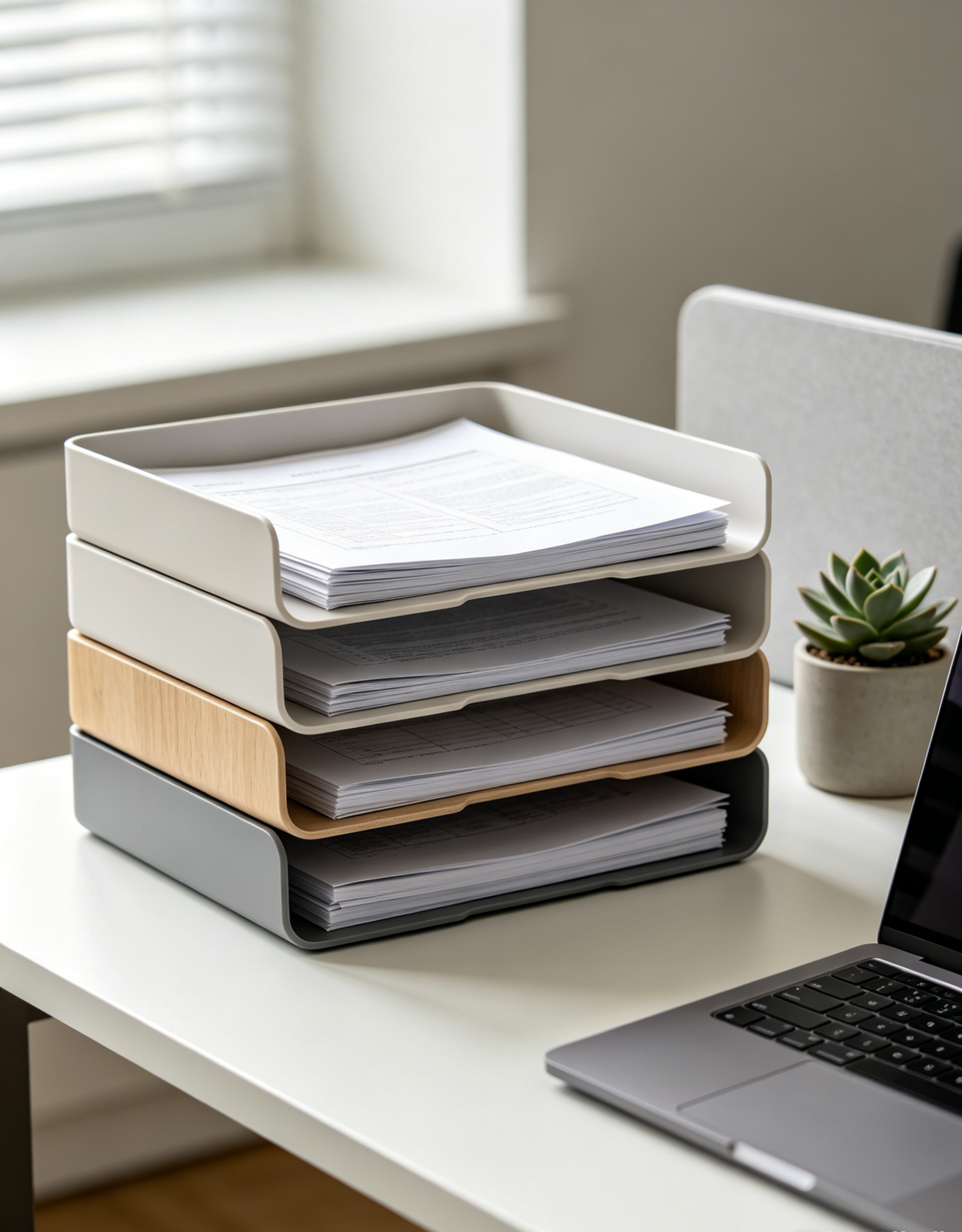 Stackable Office Paper Tray Organizer