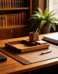 Premium Wooden Office Desk Tray Set