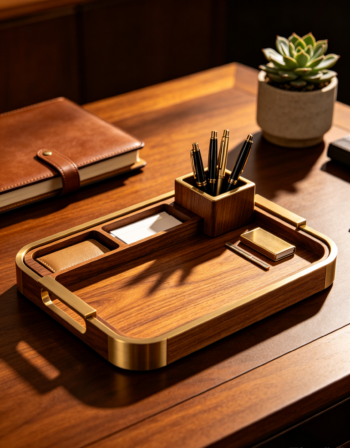 Executive Premium Desk Organizer Tray System